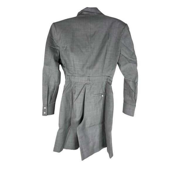HELSA The Short Meeting 100% Wool Jumpsuit Romper Quiet Luxury Heather Gray M - Picture 5 of 10
